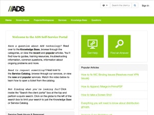 Self-service portal advanced drainage