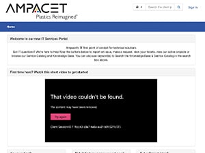 Self-service portal chief ampacet