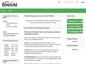 self-service portal festival foods