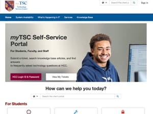 self-service portal howard community college